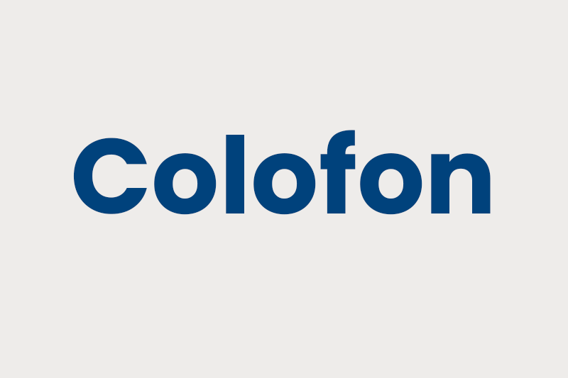  Colofon 