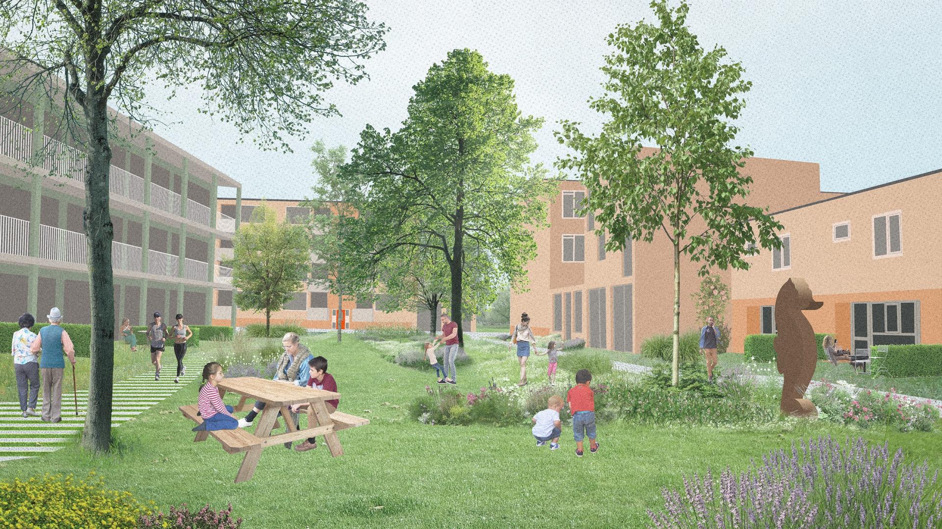 Artist impression biobased en natuurinclusief renoveren