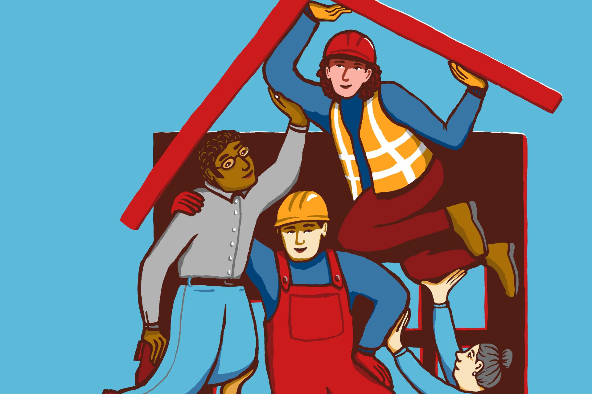Illustratie samenwerken
