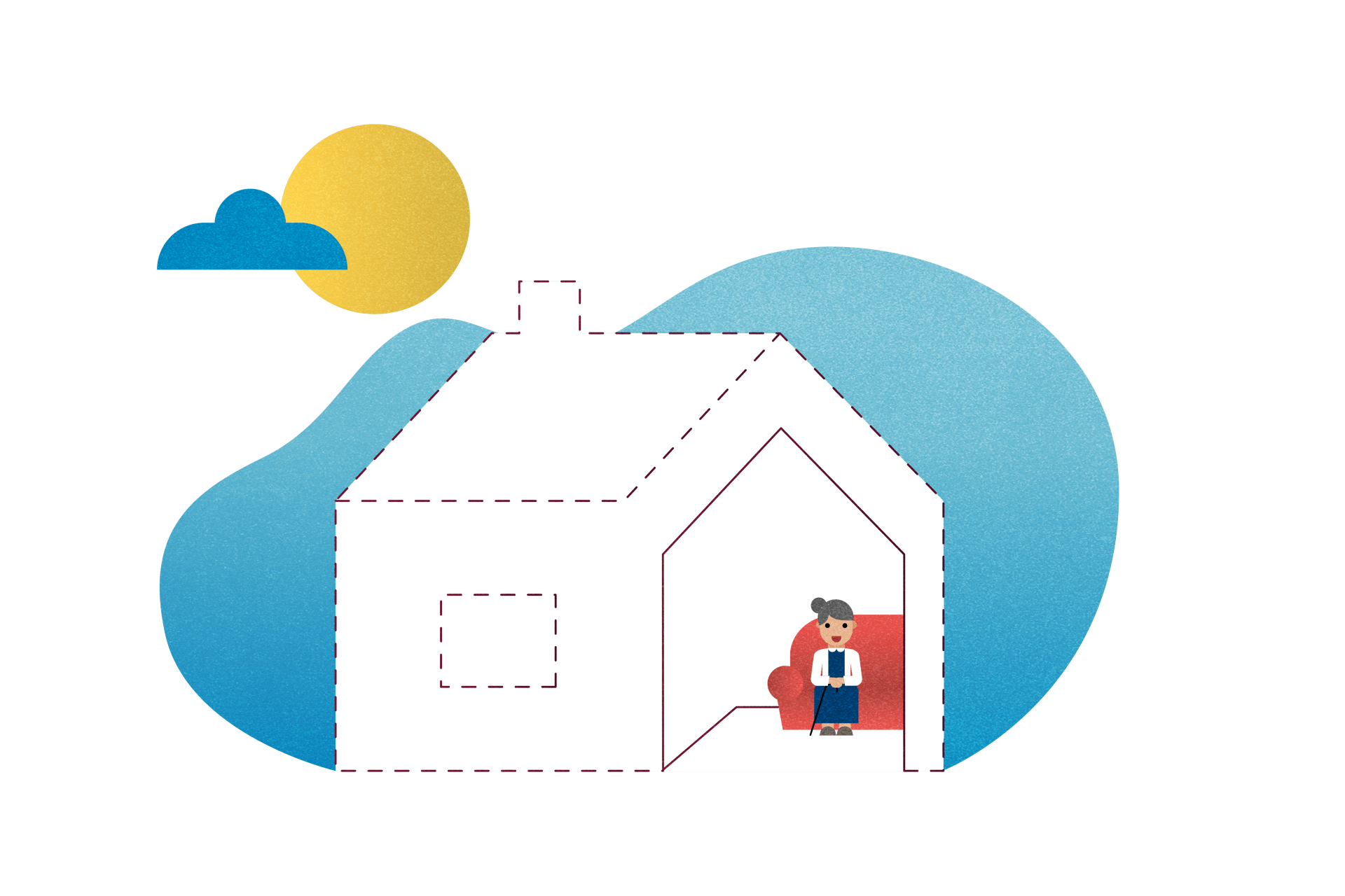 Illustratie verhuizen