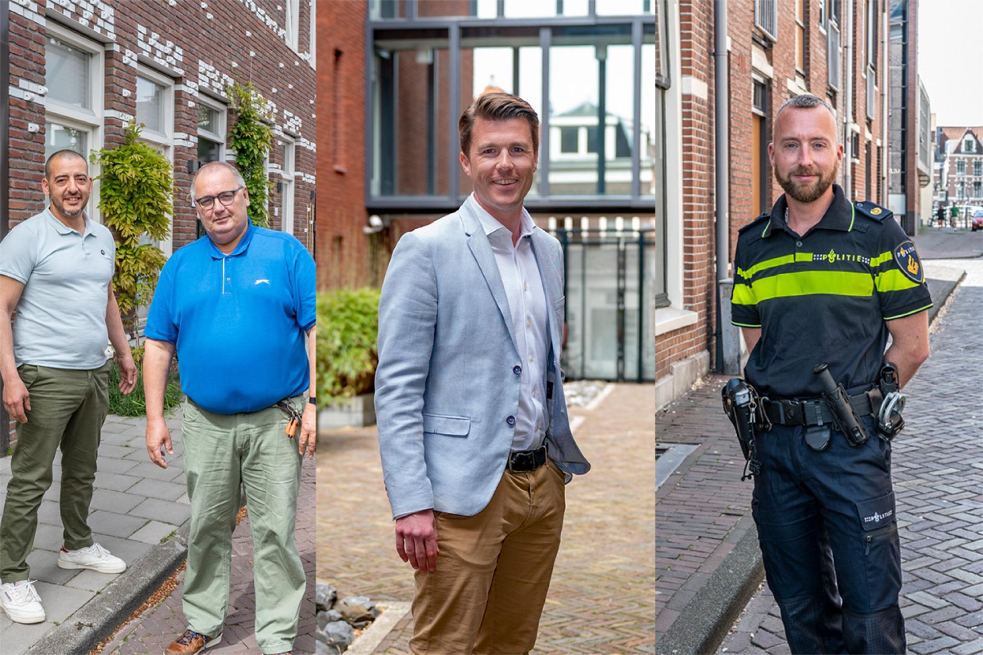 Rachid Bourbatat en Harm ten Zijthoff, Niels Ganzevles en Jan Nanne