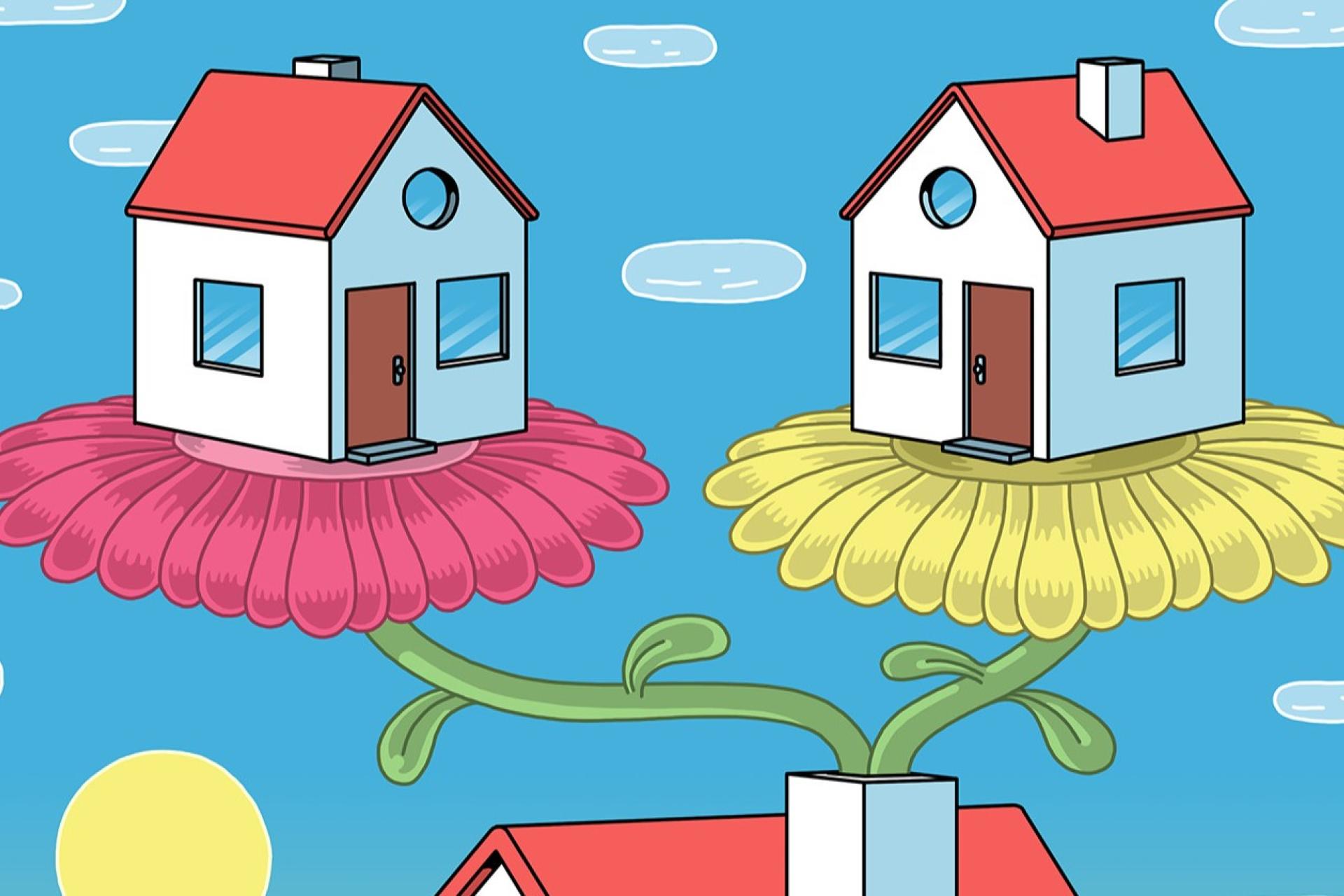 Illustratie huizen