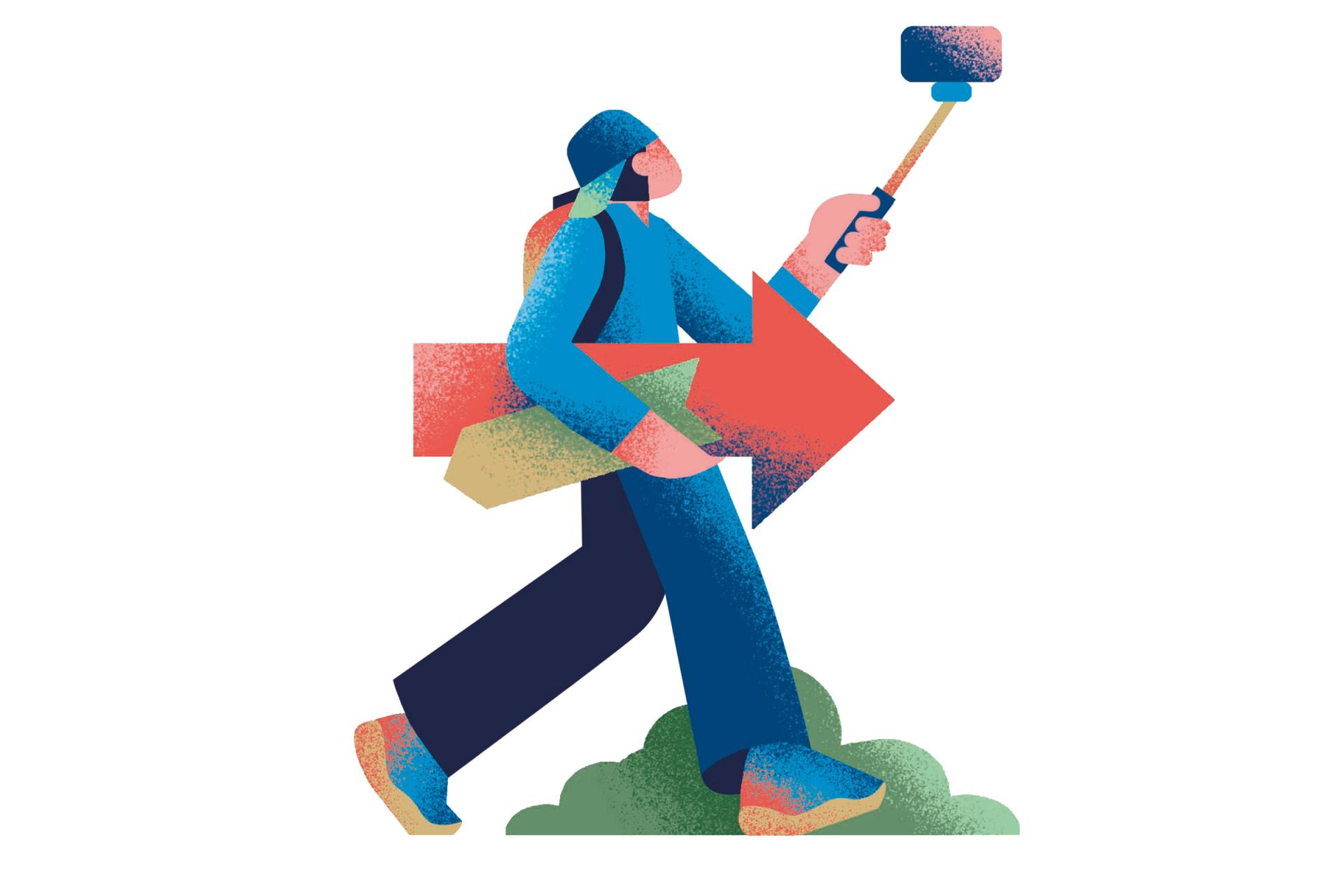 Illustratie vlogger