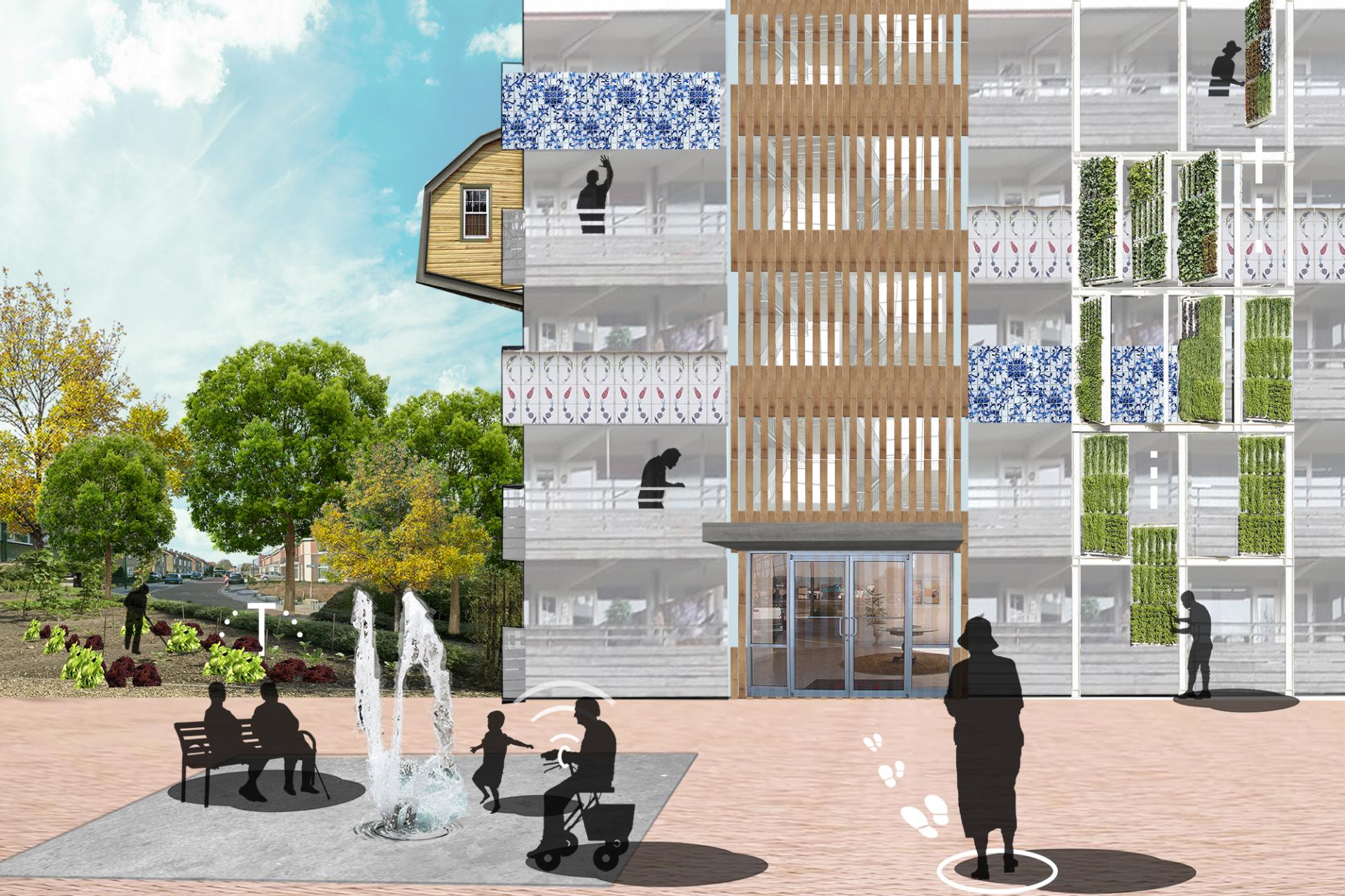 Artist Impression: Slimme wijk - illustratie: Masi Mohammadi