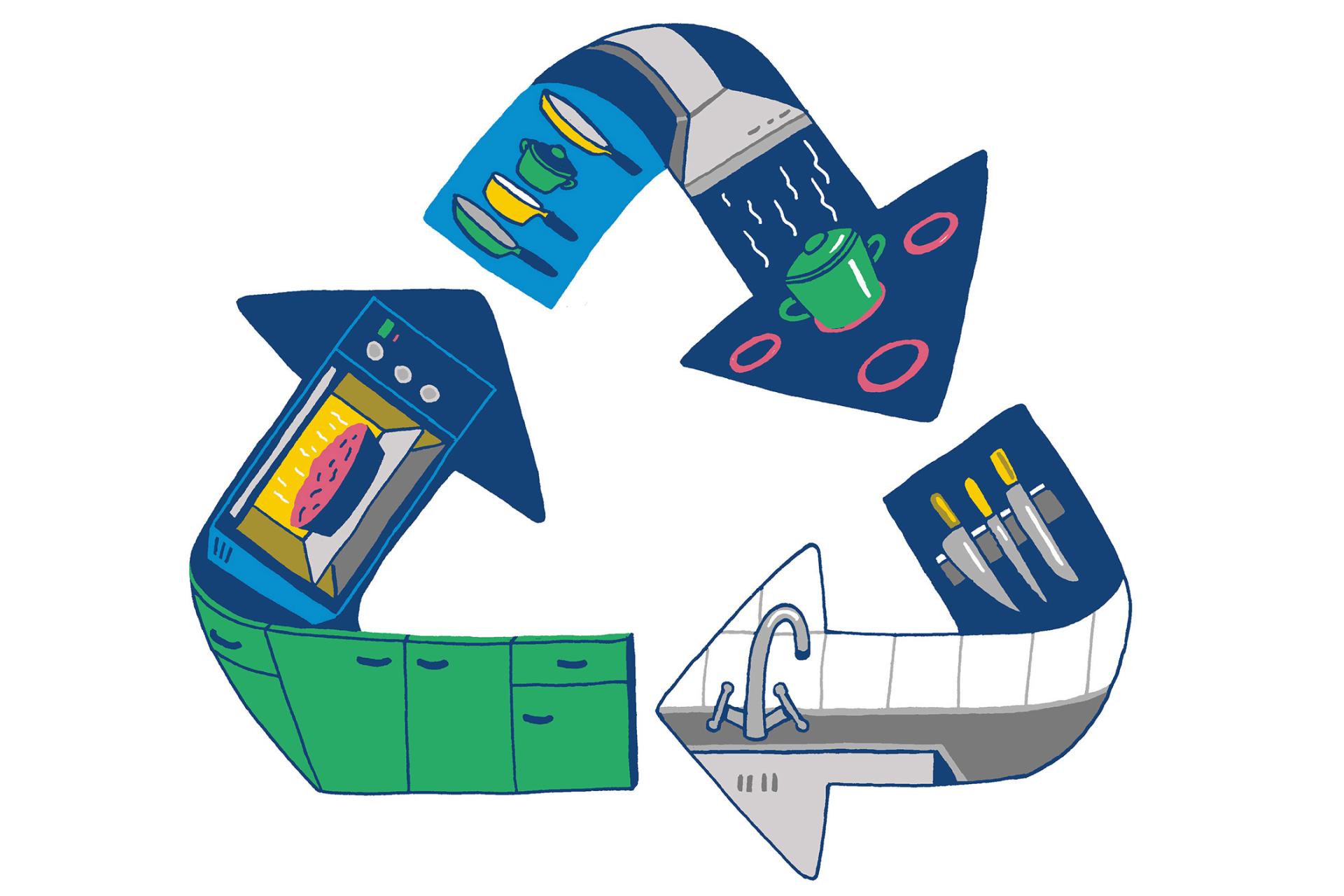 Illustratie Biobased circulaire keukens - Illusratie Yoko-Heiligers