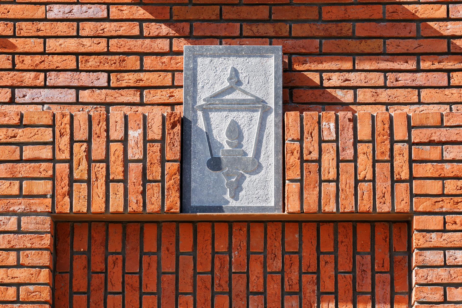 Muur ornament in nieuwbouw woning in de wijk Het Franse Gat in Veenendaal