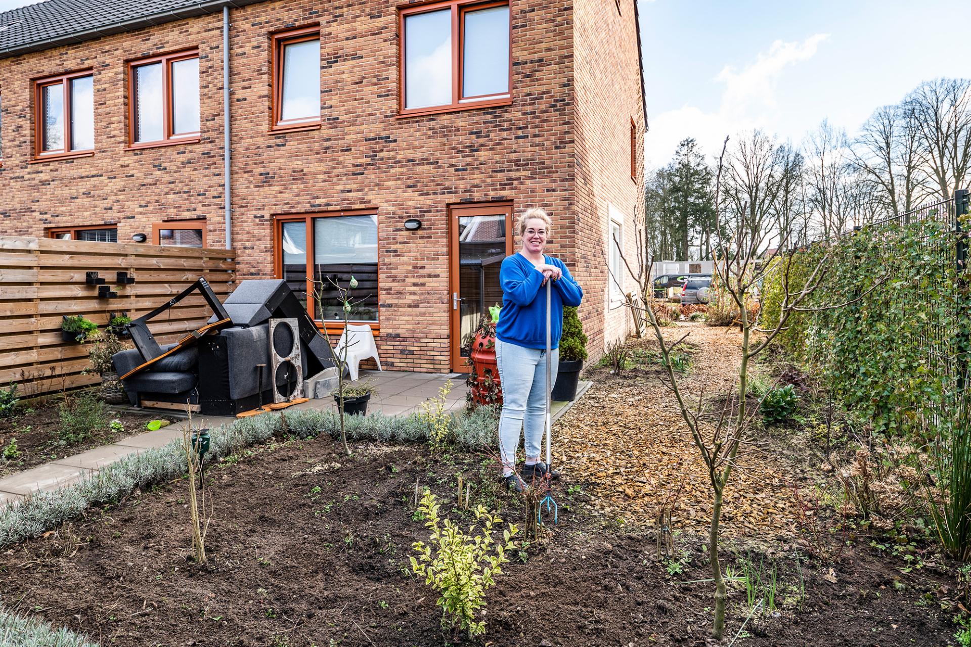 Achtertuin bij woning Bouwstroom Noord 